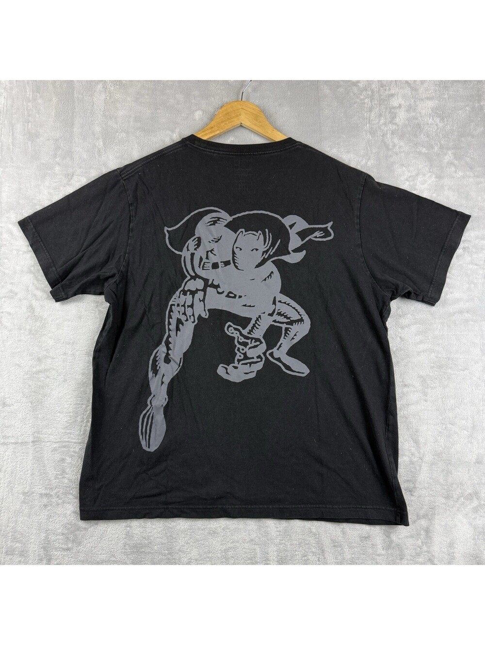 Uniqlo UT Marvel x Jason Polan Black Graphic Pocket T-Shirt Men XL Cotton Movie